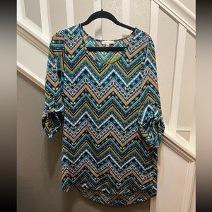 Moa Moa chevron print dress
